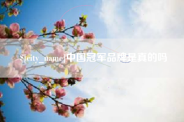 珠海中国冠军品牌是真的吗