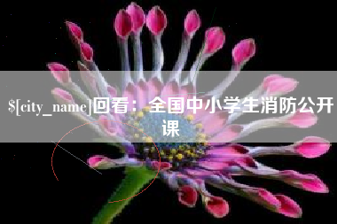 珠海回看：全国中小学生消防公开课