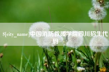 珠海中国消防救援学院四川招生代码