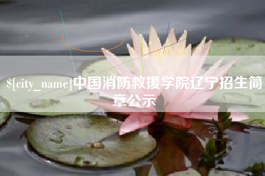珠海中国消防救援学院辽宁招生简章公示