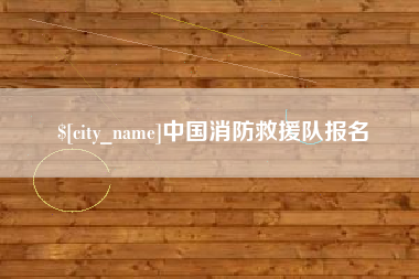 珠海中国消防救援队报名