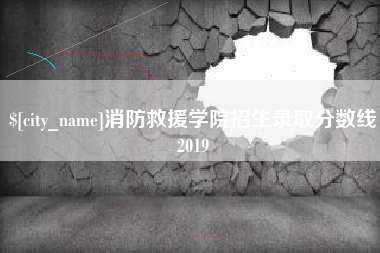 珠海消防救援学院招生录取分数线2019