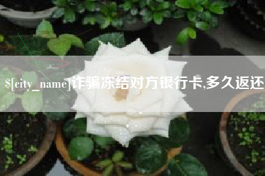 珠海诈骗冻结对方银行卡,多久返还