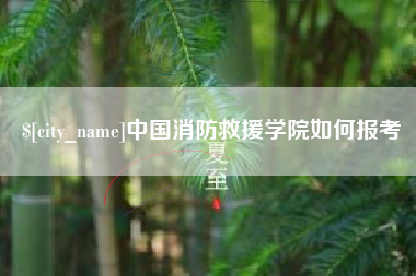 珠海中国消防救援学院如何报考