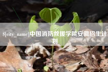 珠海中国消防救援学院安徽招生计划