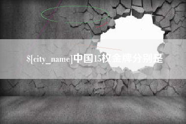 珠海中国15枚金牌分别是