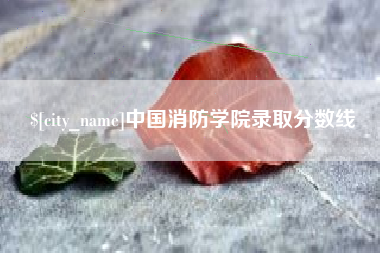 珠海中国消防学院录取分数线