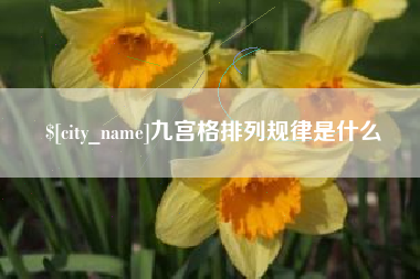 珠海九宫格排列规律是什么