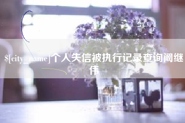 珠海个人失信被执行记录查询阚继伟