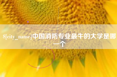 珠海中国消防专业最牛的大学是哪一个