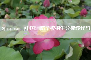 珠海中国消防学校招生分数线代码