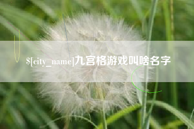 珠海九宫格游戏叫啥名字