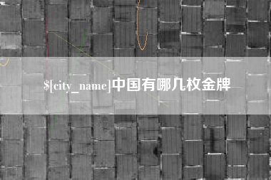 珠海中国有哪几枚金牌