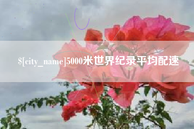珠海5000米世界纪录平均配速