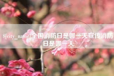 珠海全国消防日是哪一天宣传消防日是哪一天