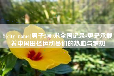 珠海男子5000米全国记录-更是承载着中国田径运动员们的热血与梦想