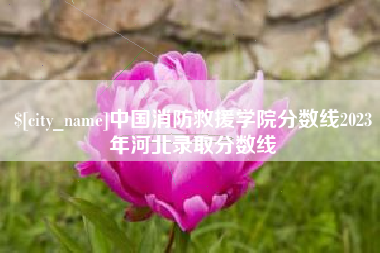 珠海中国消防救援学院分数线2023年河北录取分数线