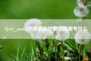 珠海中国消防救援学院都考什么