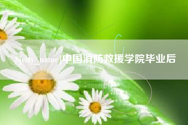 珠海中国消防救援学院毕业后