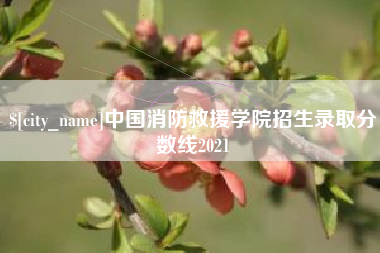 珠海中国消防救援学院招生录取分数线2021