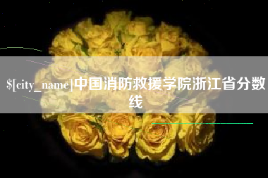 珠海中国消防救援学院浙江省分数线