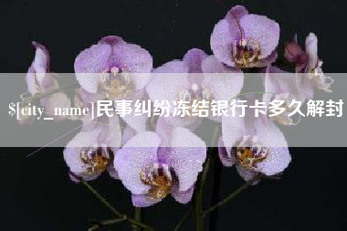 珠海民事纠纷冻结银行卡多久解封