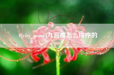 珠海九宫格怎么排序的