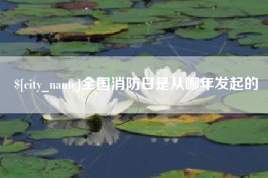珠海全国消防日是从哪年发起的