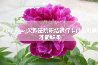 珠海欠款法院冻结银行卡什么时候才能解冻
