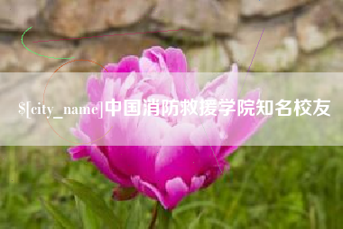 珠海中国消防救援学院知名校友