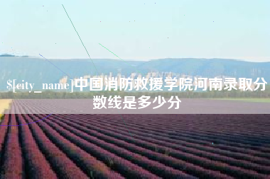珠海中国消防救援学院河南录取分数线是多少分
