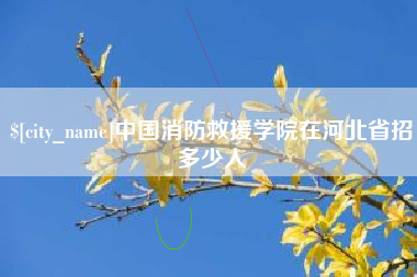 珠海中国消防救援学院在河北省招多少人