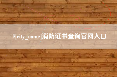 珠海消防证书查询官网入口